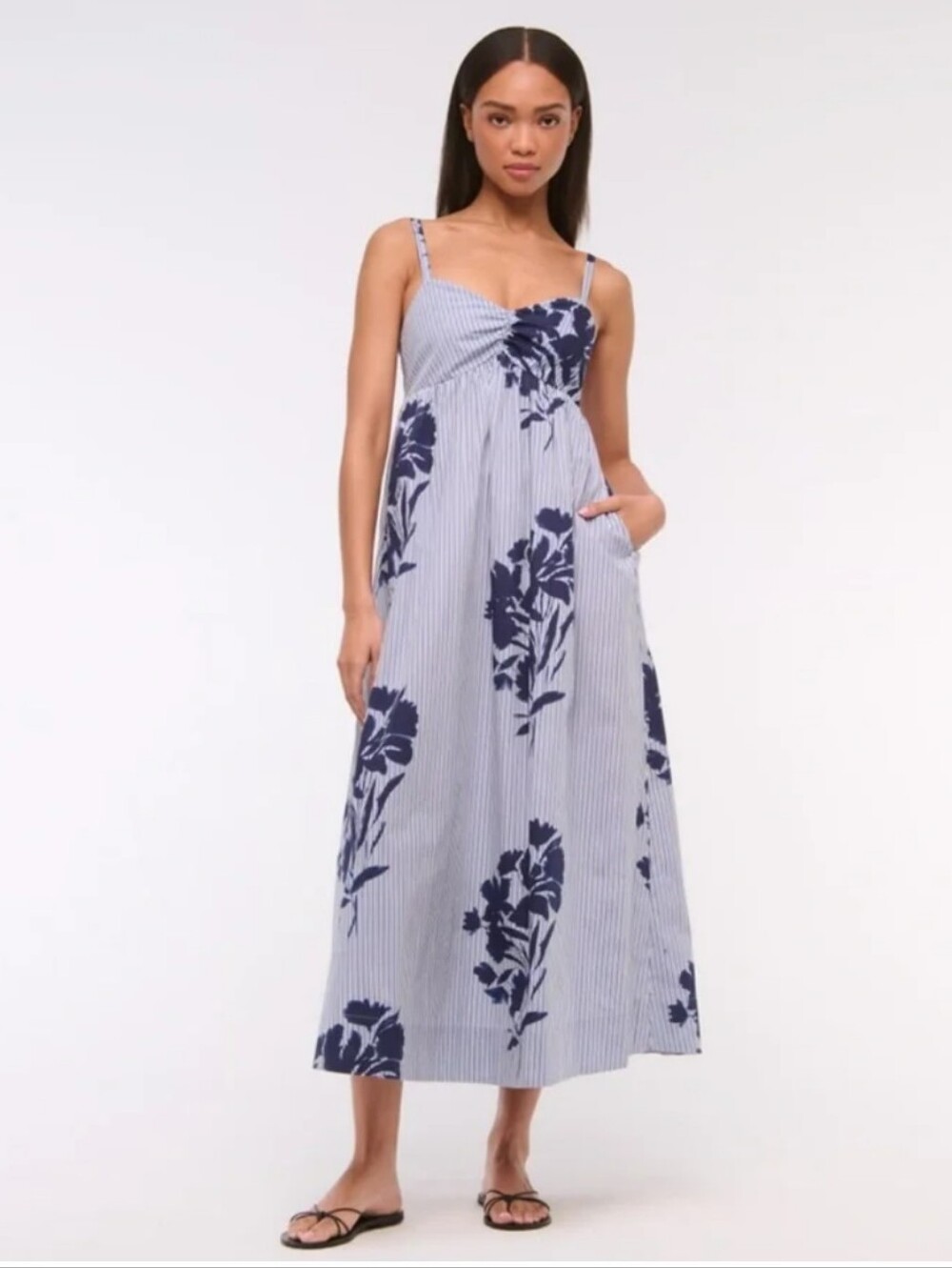 Abercrombie & Fitch Sweetheart Midi Dress